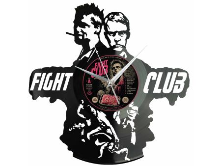 Fight Club Podziemny krąg Winyl Zegar Ścienny Płyta Winylowa Unikalna Dekoracja Dla Fanów Prezent Upominek Gift EVEVO F0031