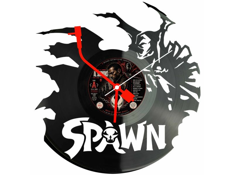 Spawn Winyl Zegar Ścienny Płyta Winylowa Unikalna Dekoracja Dla Fanów Muzyki Prezent Upominek Gift EVEVO F0032
