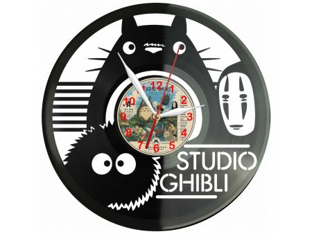 Studio Ghibli Winyl Zegar Ścienny Płyta Winylowa Unikalna Dekoracja Dla Fanów Muzyki Prezent Upominek Gift EVEVO F0033