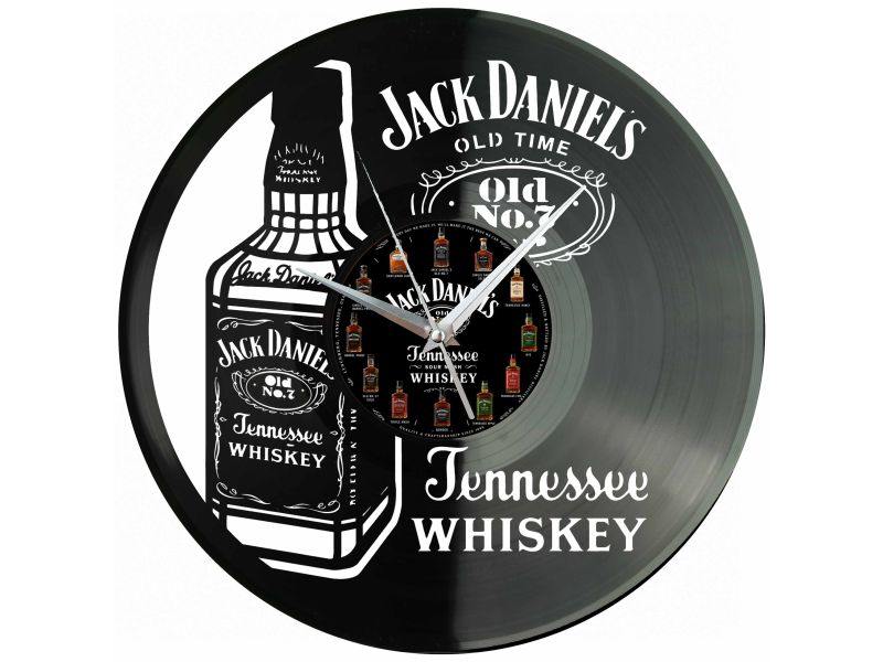Jack Daniel's Winyl Zegar Ścienny Płyta Winylowa Unikalna Dekoracja Dla Fanów Muzyki Prezent Upominek Gift EVEVO F0034