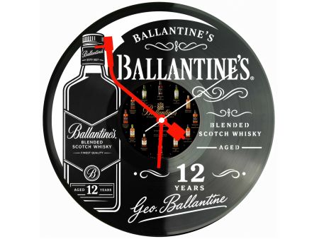 Ballantine's Winyl Zegar Ścienny Płyta Winylowa Unikalna Dekoracja Dla Fanów Muzyki Prezent Upominek Gift EVEVO F0043