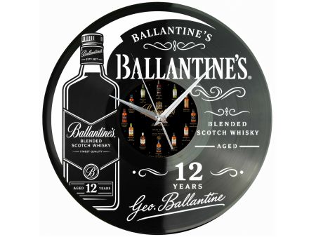 Ballantine's Winyl Zegar Ścienny Płyta Winylowa Unikalna Dekoracja Dla Fanów Muzyki Prezent Upominek Gift EVEVO F0043