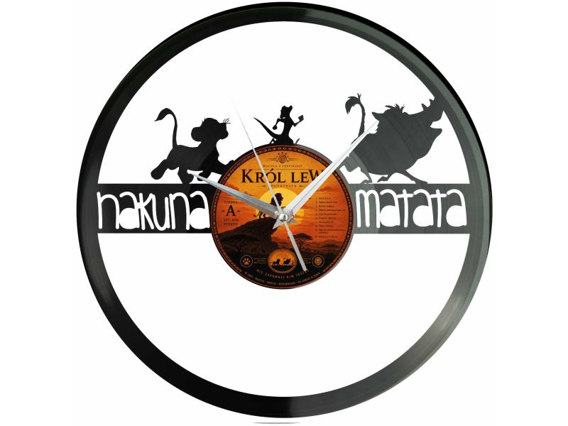 Król Lew Winyl Zegar Ścienny Płyta Winylowa Unikalna Dekoracja Dla Fanów Muzyki Prezent Upominek Gift EVEVO F0046