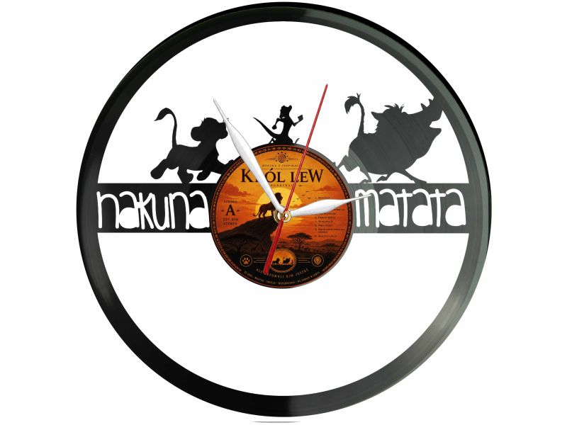 Król Lew Winyl Zegar Ścienny Płyta Winylowa Unikalna Dekoracja Dla Fanów Muzyki Prezent Upominek Gift EVEVO F0046