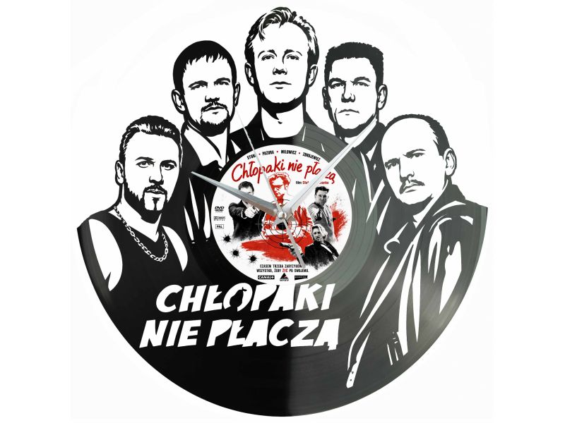 Chłopaki Nie Płaczą Winyl Zegar Ścienny Płyta Winylowa Unikalna Dekoracja Dla Fanów Prezent Upominek Gift EVEVO F0049