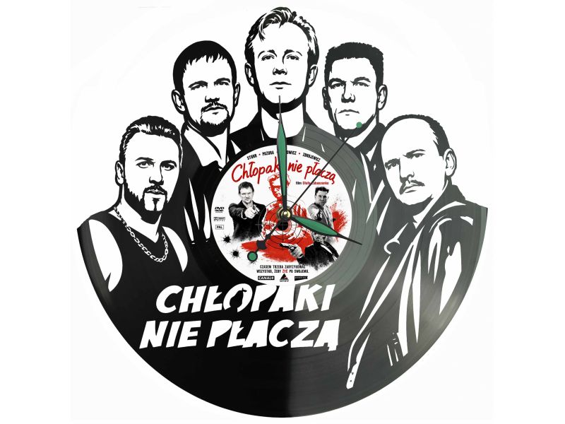Chłopaki Nie Płaczą Winyl Zegar Ścienny Płyta Winylowa Unikalna Dekoracja Dla Fanów Prezent Upominek Gift EVEVO F0049