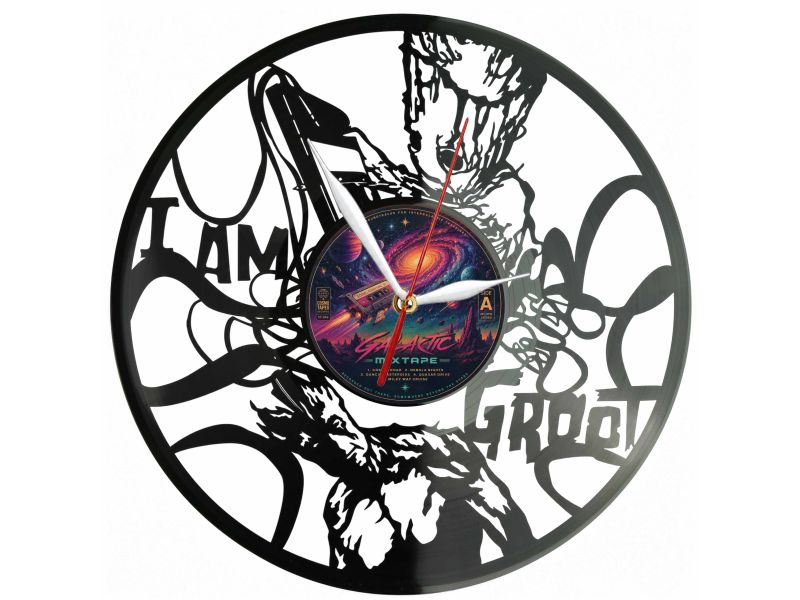 Guardians of the Galaxy Strażnicy Galaktyki Winyl Zegar Ścienny Płyta Winylowa Unikalna Dekoracja Prezent Upominek EVEVO F0052