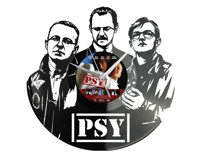 Psy Winyl Zegar Ścienny Płyta Winylowa Unikalna Dekoracja Dla Fanów Muzyki Prezent Upominek Gift EVEVO F0054