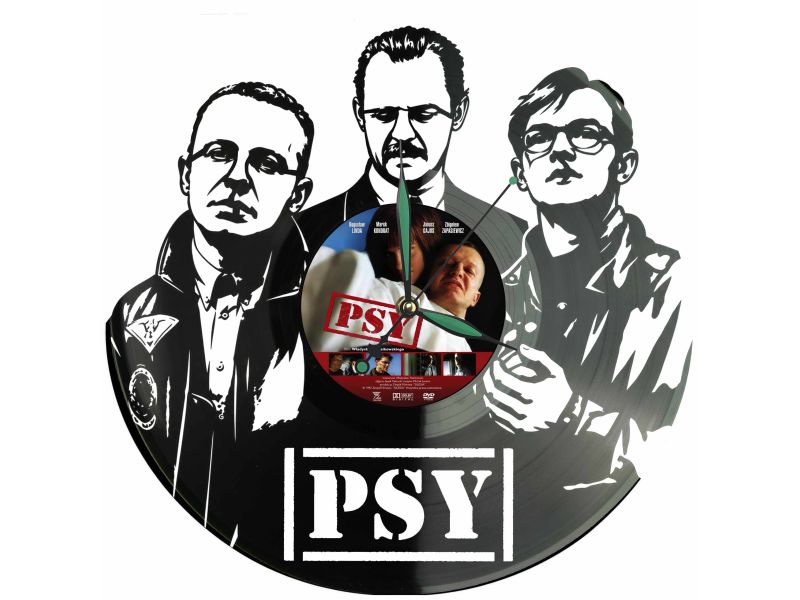 Psy Winyl Zegar Ścienny Płyta Winylowa Unikalna Dekoracja Dla Fanów Muzyki Prezent Upominek Gift EVEVO F0054