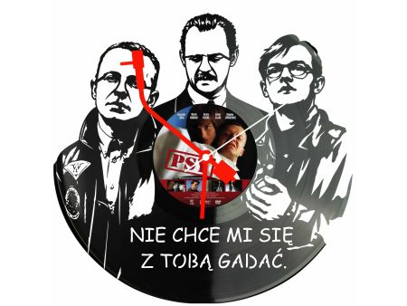 Psy Winyl Zegar Ścienny Płyta Winylowa Unikalna Dekoracja Dla Fanów Muzyki Prezent Upominek Gift EVEVO F0055