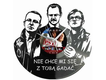 Psy Winyl Zegar Ścienny Płyta Winylowa Unikalna Dekoracja Dla Fanów Muzyki Prezent Upominek Gift EVEVO F0055