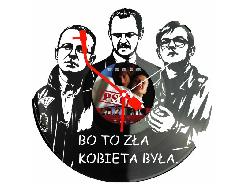 Psy Winyl Zegar Ścienny Płyta Winylowa Unikalna Dekoracja Dla Fanów Muzyki Prezent Upominek Gift EVEVO F0056