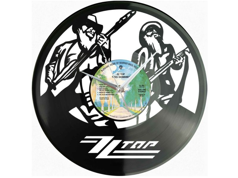 ZZ Top Winyl Zegar Ścienny Płyta Winylowa Unikalna Dekoracja Dla Fanów Muzyki Prezent Upominek Gift EVEVO Z0145