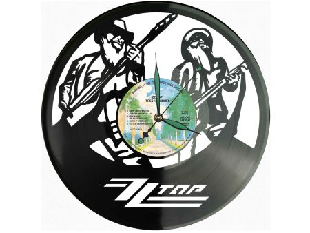 ZZ Top Winyl Zegar Ścienny Płyta Winylowa Unikalna Dekoracja Dla Fanów Muzyki Prezent Upominek Gift EVEVO Z0145
