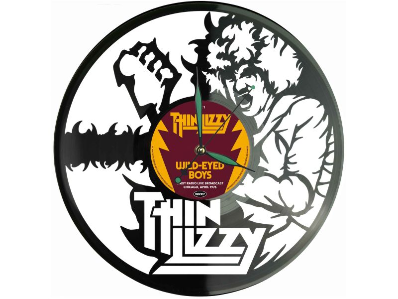 Thin Lizzy Winyl Zegar Ścienny Płyta Winylowa Unikalna Dekoracja Dla Fanów Muzyki Prezent Upominek Gift EVEVO Z0146