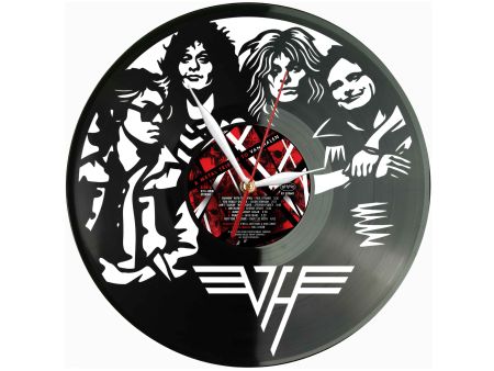 Van Helen Winyl Zegar Ścienny Płyta Winylowa Unikalna Dekoracja Dla Fanów Muzyki Prezent Upominek Gift EVEVO Z0147