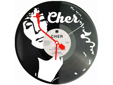 Cher Winyl Zegar Ścienny Płyta Winylowa Unikalna Dekoracja Dla Fanów Muzyki Prezent Upominek Gift EVEVO Z0149