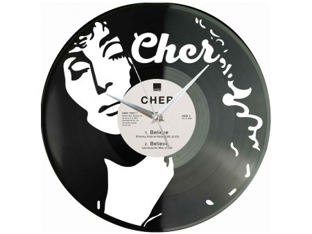 Cher Winyl Zegar Ścienny Płyta Winylowa Unikalna Dekoracja Dla Fanów Muzyki Prezent Upominek Gift EVEVO Z0149
