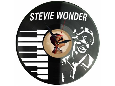 Stevie Wonder Winyl Zegar Ścienny Płyta Winylowa Unikalna Dekoracja Dla Fanów Muzyki Prezent Upominek Gift EVEVO Z0154