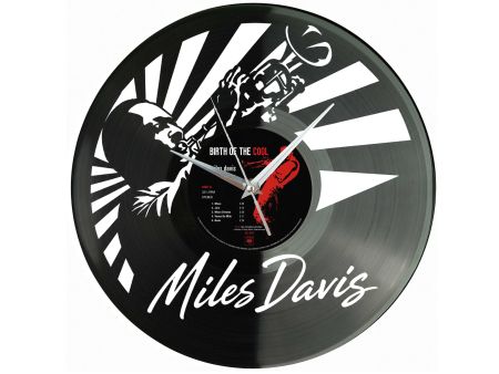 Miles Davis Winyl Zegar Ścienny Płyta Winylowa Unikalna Dekoracja Dla Fanów Muzyki Prezent Upominek Gift EVEVO Z0157