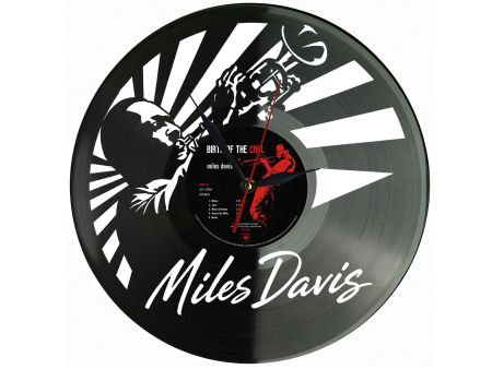 Miles Davis Winyl Zegar Ścienny Płyta Winylowa Unikalna Dekoracja Dla Fanów Muzyki Prezent Upominek Gift EVEVO Z0157
