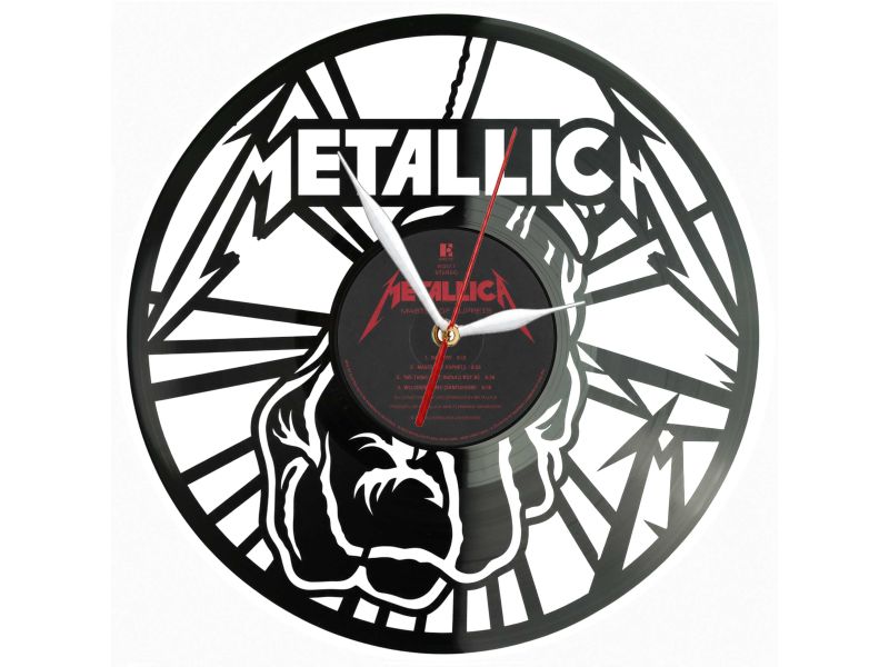 Metallica Winyl Zegar Ścienny Płyta Winylowa Unikalna Dekoracja Dla Fanów Muzyki Prezent Upominek Gift EVEVO Z0159