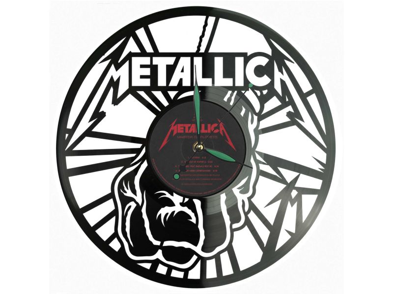Metallica Winyl Zegar Ścienny Płyta Winylowa Unikalna Dekoracja Dla Fanów Muzyki Prezent Upominek Gift EVEVO Z0159
