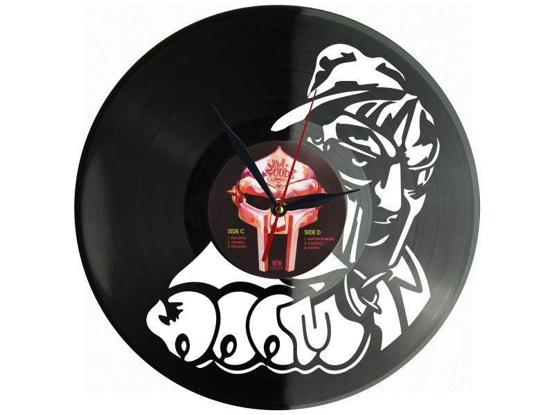 Mf Doom Winyl Zegar Ścienny Płyta Winylowa Unikalna Dekoracja Dla Fanów Muzyki Prezent Upominek Gift EVEVO Z0167