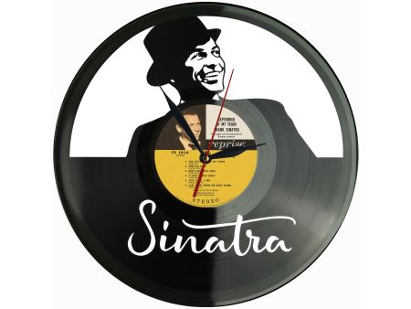Sinatra Winyl Zegar Ścienny Płyta Winylowa Unikalna Dekoracja Dla Fanów Muzyki Prezent Upominek Gift EVEVO Z0170