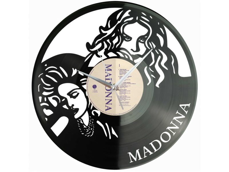 Madonna Winyl Zegar Ścienny Płyta Winylowa Unikalna Dekoracja Dla Fanów Muzyki Prezent Upominek Gift EVEVO Z0172