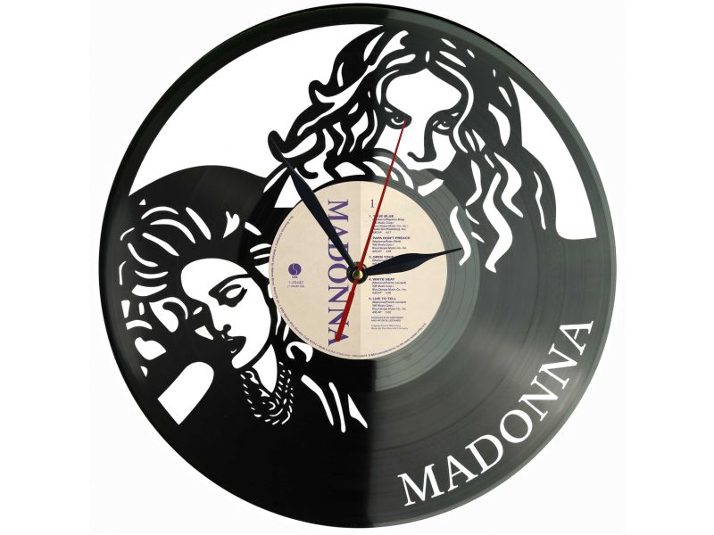 Madonna Winyl Zegar Ścienny Płyta Winylowa Unikalna Dekoracja Dla Fanów Muzyki Prezent Upominek Gift EVEVO Z0172