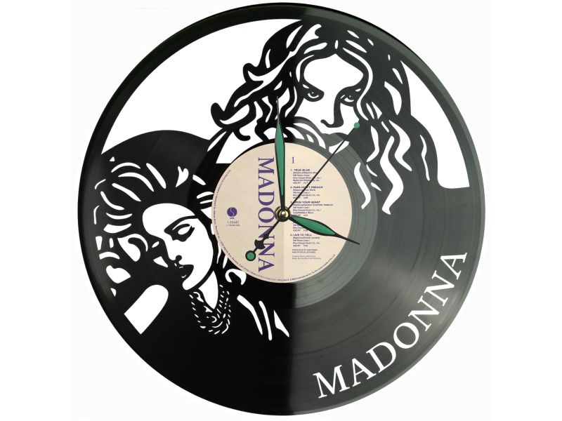 Madonna Winyl Zegar Ścienny Płyta Winylowa Unikalna Dekoracja Dla Fanów Muzyki Prezent Upominek Gift EVEVO Z0172