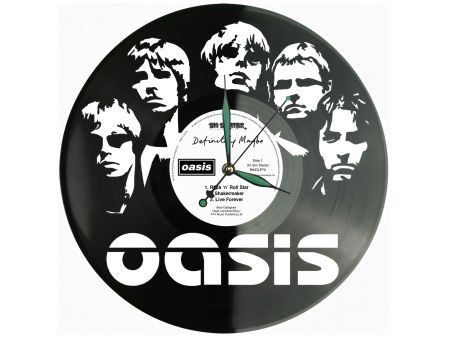 Oasis Winyl Zegar Ścienny Płyta Winylowa Unikalna Dekoracja Dla Fanów Muzyki Prezent Upominek Gift EVEVO Z0175