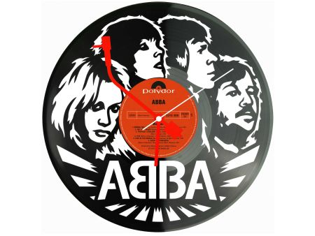 ABBA Winyl Zegar Ścienny Płyta Winylowa Unikalna Dekoracja Dla Fanów Muzyki Prezent Upominek Gift EVEVO Z0177