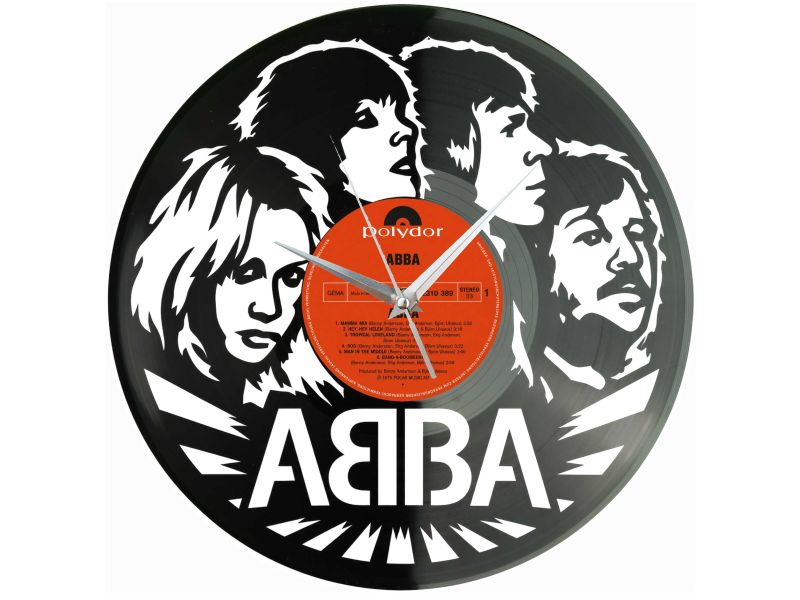 ABBA Winyl Zegar Ścienny Płyta Winylowa Unikalna Dekoracja Dla Fanów Muzyki Prezent Upominek Gift EVEVO Z0177
