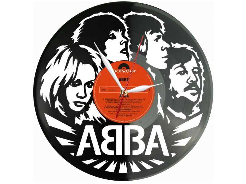 ABBA Winyl Zegar Ścienny Płyta Winylowa Unikalna Dekoracja Dla Fanów Muzyki Prezent Upominek Gift EVEVO Z0177