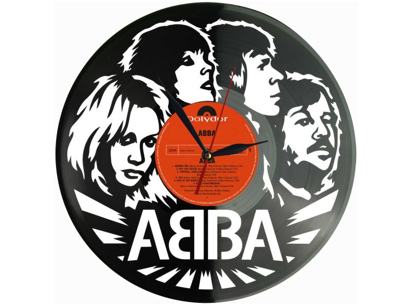 ABBA Winyl Zegar Ścienny Płyta Winylowa Unikalna Dekoracja Dla Fanów Muzyki Prezent Upominek Gift EVEVO Z0177