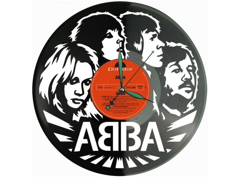 ABBA Winyl Zegar Ścienny Płyta Winylowa Unikalna Dekoracja Dla Fanów Muzyki Prezent Upominek Gift EVEVO Z0177
