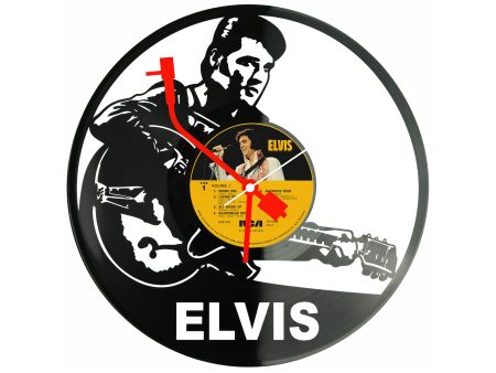 Elvis Presley Winyl Zegar Ścienny Płyta Winylowa Unikalna Dekoracja Dla Fanów Muzyki Prezent Upominek Gift EVEVO Z0179