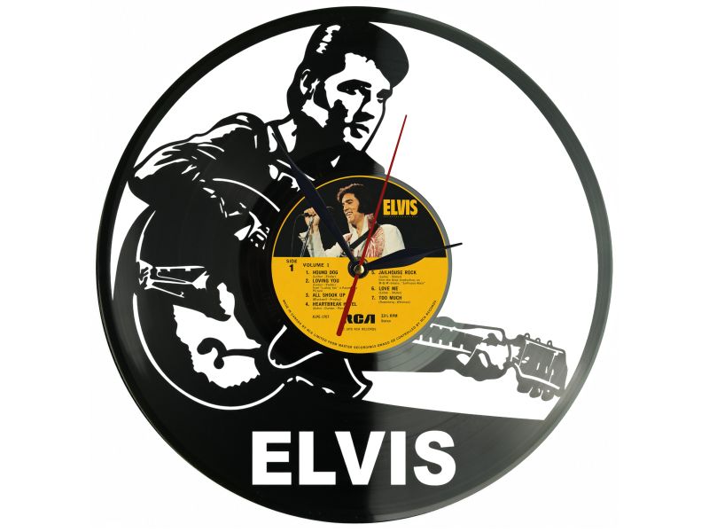 Elvis Presley Winyl Zegar Ścienny Płyta Winylowa Unikalna Dekoracja Dla Fanów Muzyki Prezent Upominek Gift EVEVO Z0179