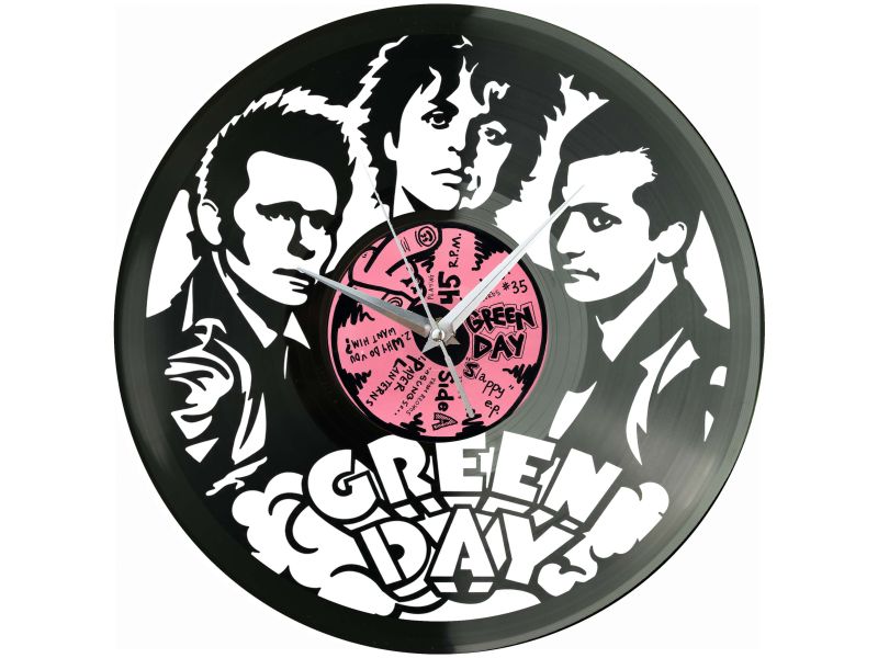 Green Day Winyl Zegar Ścienny Płyta Winylowa Unikalna Dekoracja Dla Fanów Muzyki Prezent Upominek Gift EVEVO Z0184