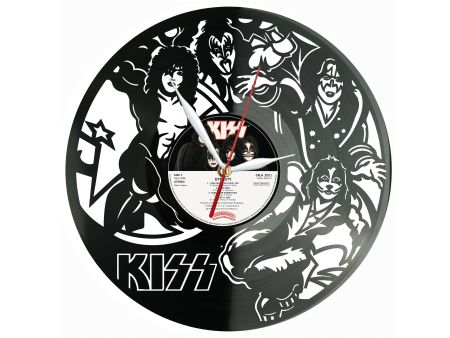 Kiss Winyl Zegar Ścienny Płyta Winylowa Unikalna Dekoracja Dla Fanów Muzyki Prezent Upominek Gift EVEVO Z0185