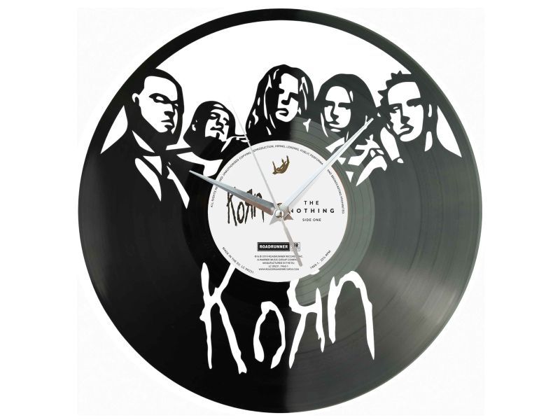 Korn Winyl Zegar Ścienny Płyta Winylowa Unikalna Dekoracja Dla Fanów Muzyki Prezent Upominek Gift EVEVO Z0186