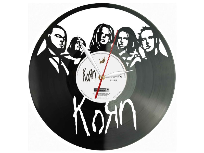 Korn Winyl Zegar Ścienny Płyta Winylowa Unikalna Dekoracja Dla Fanów Muzyki Prezent Upominek Gift EVEVO Z0186