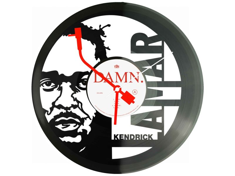 Kendrick Lamar Winyl Zegar Ścienny Płyta Winylowa Unikalna Dekoracja Dla Fanów Muzyki Prezent Upominek Gift EVEVO Z0187