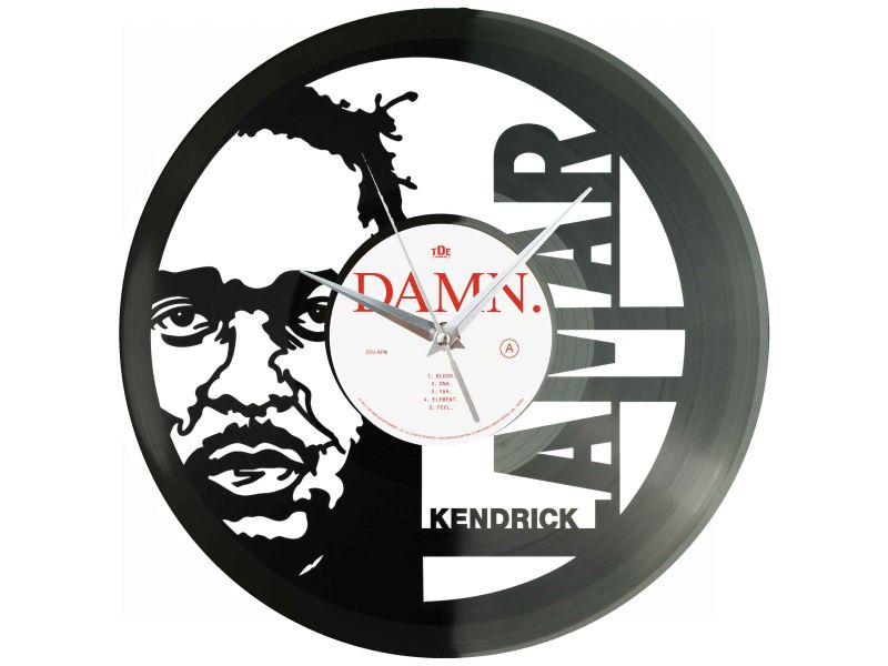 Kendrick Lamar Winyl Zegar Ścienny Płyta Winylowa Unikalna Dekoracja Dla Fanów Muzyki Prezent Upominek Gift EVEVO Z0187