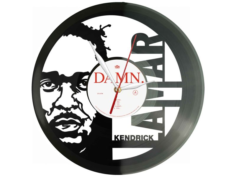 Kendrick Lamar Winyl Zegar Ścienny Płyta Winylowa Unikalna Dekoracja Dla Fanów Muzyki Prezent Upominek Gift EVEVO Z0187