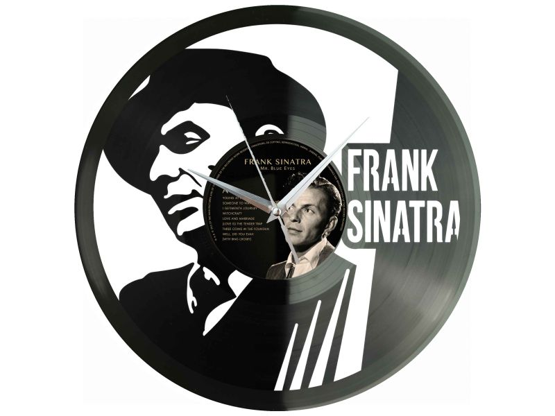Frank Sinatra Winyl Zegar Ścienny Płyta Winylowa Unikalna Dekoracja Dla Fanów Muzyki Prezent Upominek Gift EVEVO Z0188