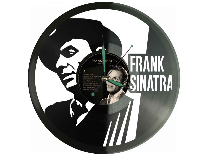 Frank Sinatra Winyl Zegar Ścienny Płyta Winylowa Unikalna Dekoracja Dla Fanów Muzyki Prezent Upominek Gift EVEVO Z0188