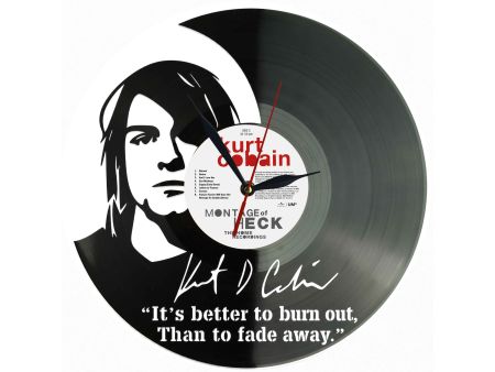 Kurt Cobain Winyl Zegar Ścienny Płyta Winylowa Unikalna Dekoracja Dla Fanów Muzyki Prezent Upominek Gift EVEVO Z0190